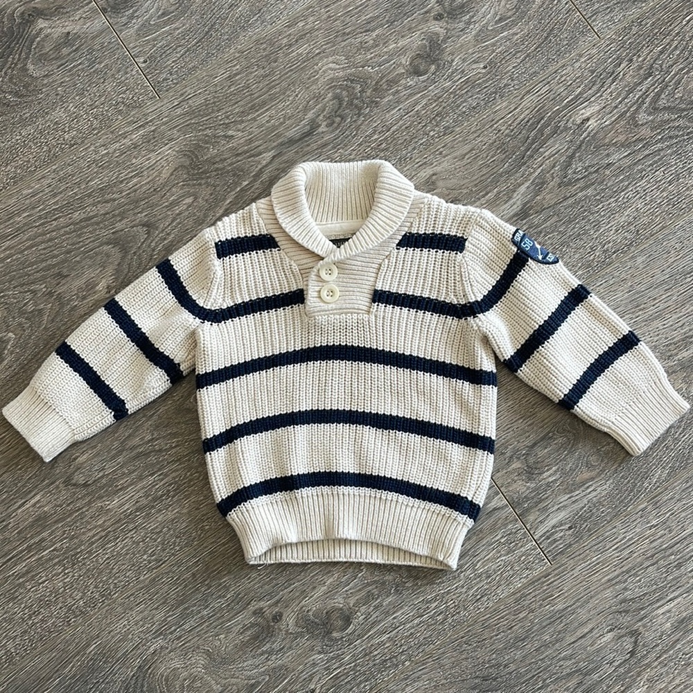 H&M pullover striped sweater 12-18 months